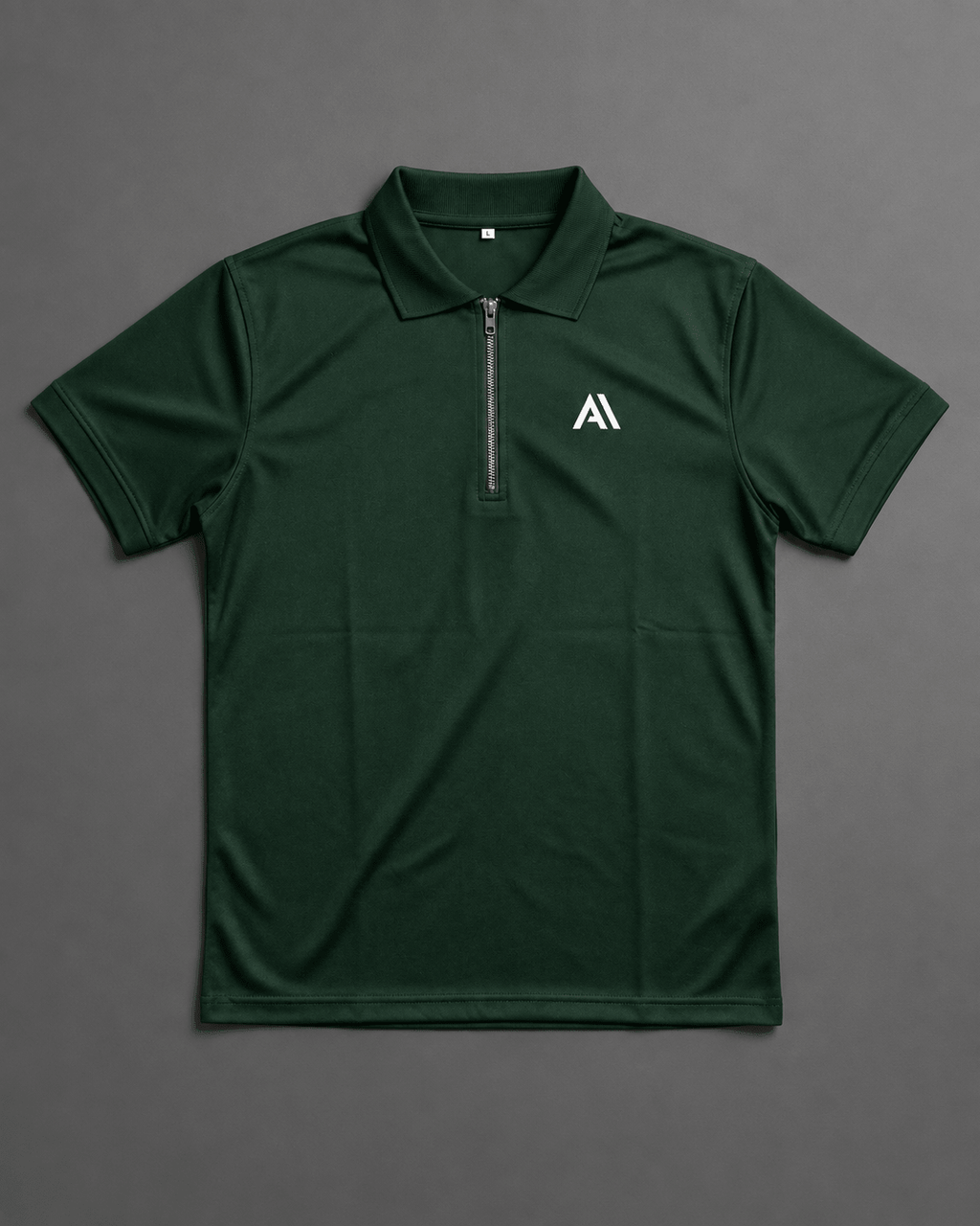 Airavon Folded forest green performance polo shirt
