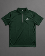 Airavon Folded forest green performance polo shirt