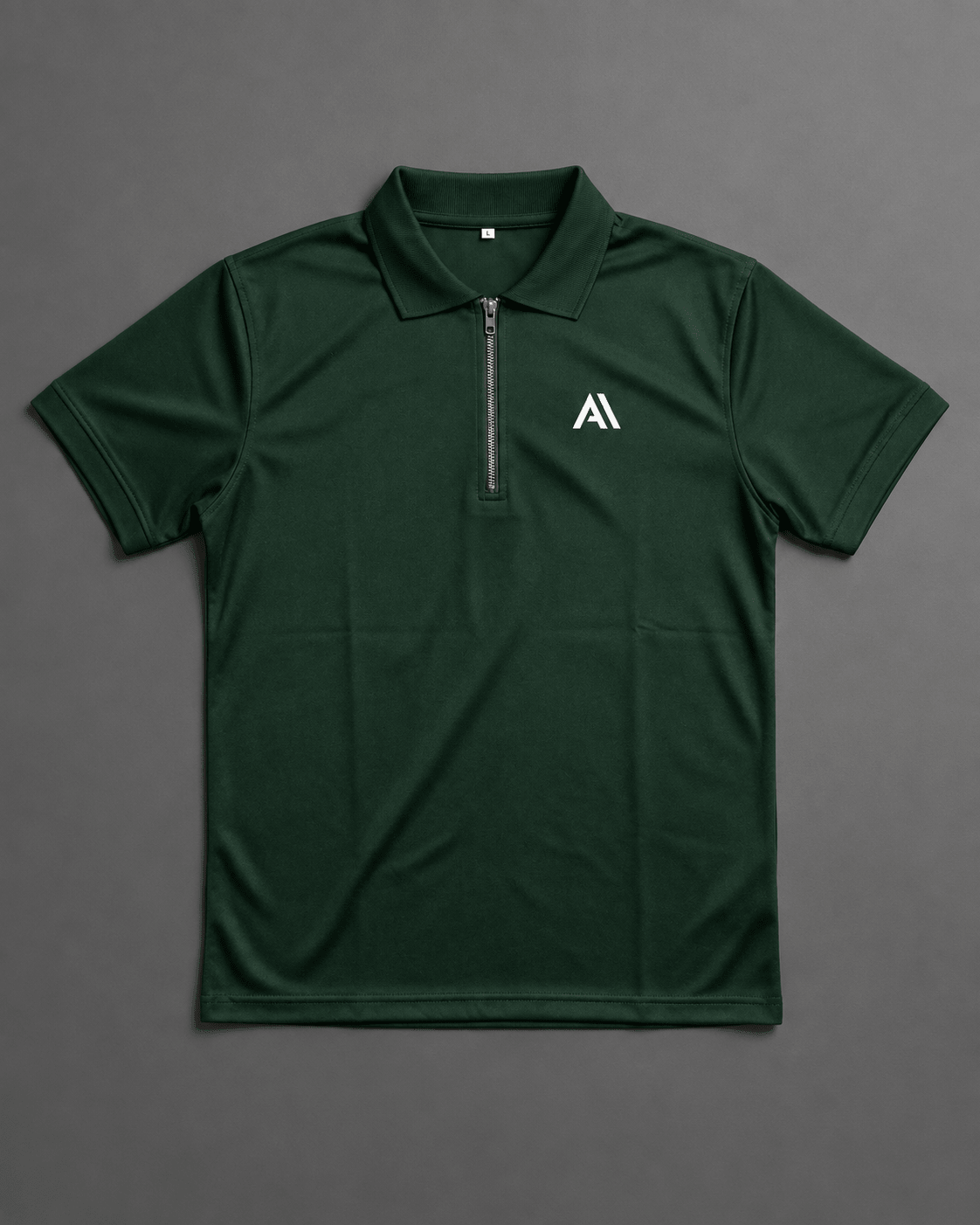 Airavon Folded forest green performance polo shirt
