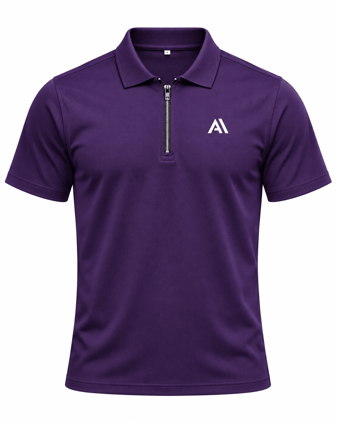 Airavon Purple men's performance polo shirt, front view
