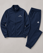 Airavon Navy tracksuit jacket and trousers laid flat