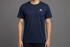Airavon Model wearing a navy sports T-shirt